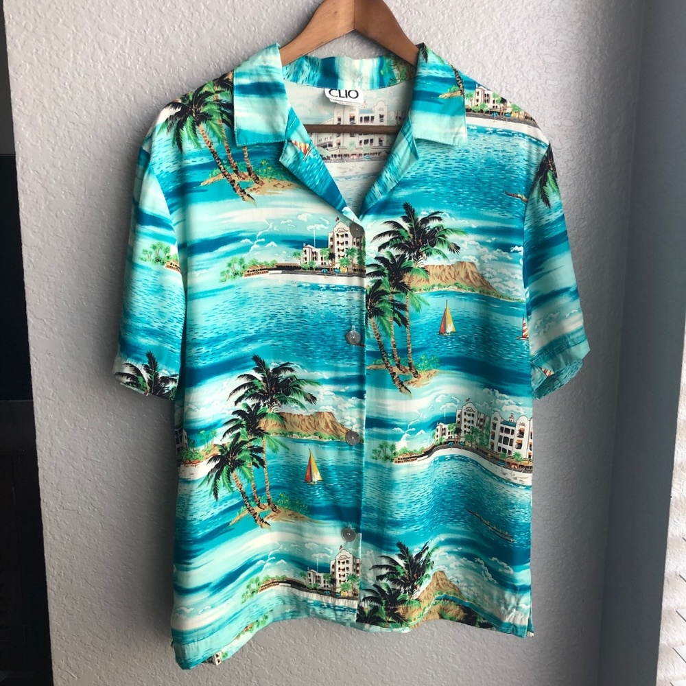 Vintage Clio Hawaiian Button Down Shirt